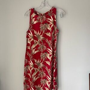 Tommy Bahama Red Sheath Midi Dress Sleeveless Dress